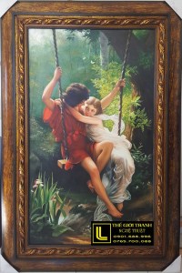 tranh sơn dầu cổ điển xích đu